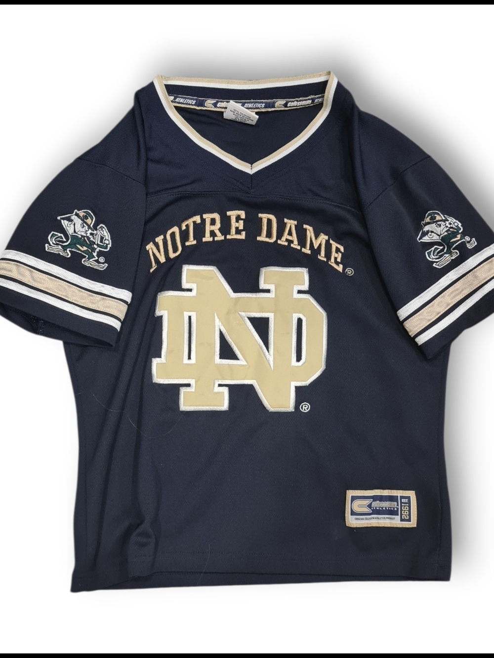 Colosseum Notre Dame navy blue jersey with gold size small